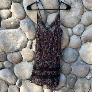 Victorias Secret Multicolor Paisley-Floral Sheer, Lace Lingerie/Chemise